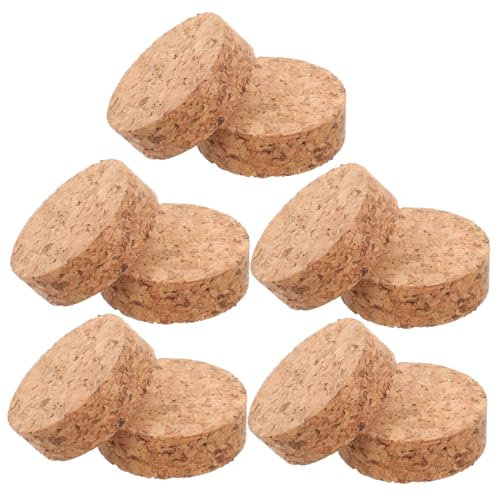 CAXUSD 10pcs Gardening Cork Coasters Self Adhesive Cork Plant Mats Flowerpot Mats for Indoor Outdoor Table Coasters