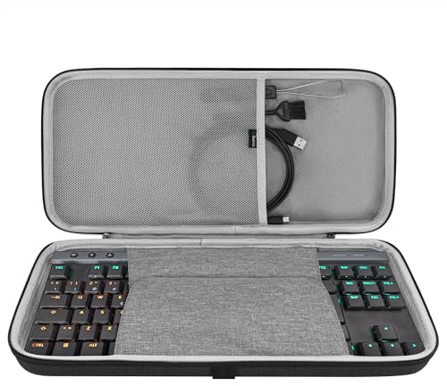 Funda para Teclado Tenkeyless TKL Geekria, Bolsa de Viaje de Carcasa rígida para Teclado mecánico de Juegos 80%/87 Teclas, Compatible con Logitech G Pro, G915 TKL, Razer BlackWidow V3 TKL (Slim)