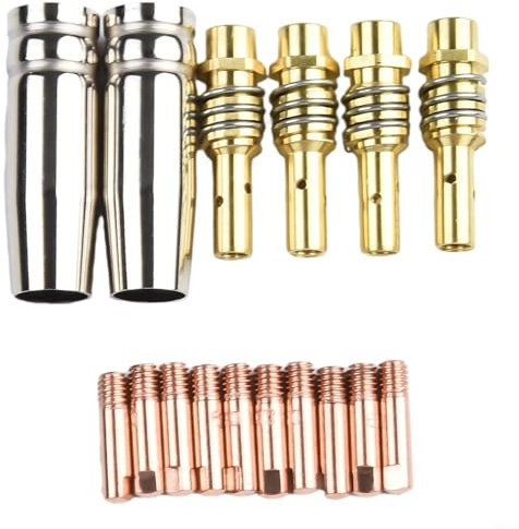 16 Stück MIG Welding MB15 15AK Kontaktspitzen Düsenhalter Set 0,8–1,2 mm für Rilon Riland Jasic Mitech Chiry UNT Krpton (0,9 mm)