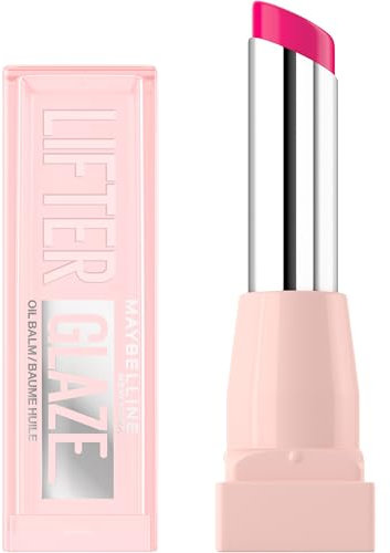 Maybelline New York - Baume Huile Hydratant - Lèvres Lissées et Brillantes - Effet Laqué - Enrichi en Acide Hyaluronique et Extrait de Cerises - Lifter Glaze - Teinte : 003 Rose Bite