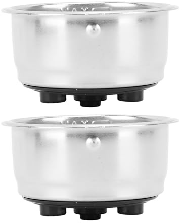 Panier de Filtre à café en Acier Inoxydable, 51 Mm 2 Tasses Panier de Filtre à café en Acier Inoxydable Qualité Alimentaire, Ultra Fin, Précision Filtration élevée avec Taille Calibre 51 Mm