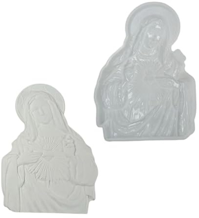 Stampo in silicone a forma di cuore sacro madre per decorazioni cattoliche e resine artistiche realizzate a mano in modo sicuro, decorazione cattolica per la casa