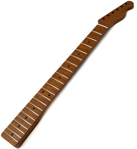 Gitarrenhals aus Ahornholz, 21 Bünde, mattes Tigerstreifen-Finish, 42 mm Sattelbreite, 35,6 cm Radius, für Fender-Telegitarre