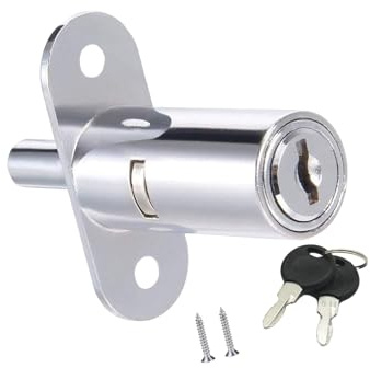 Stainless Steel Furniture Pressure Cylinder for Sliding Door Drawers with 2 2 Screws 50mm Height 32mm Bore Spacing High Security Cylinder