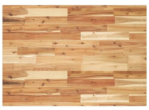 Tomostar Schreibtischplatte, Ersatzplatte für Schreibtisch, ölbeschichtet, 120 x 70 x 2 cm, massives Akazienholz