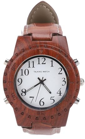 OPPWONG Reloj Parlante para Ciegos con Alarma a Tiempo Voz Clara Número Grande Reloj de Pulsera Parlante Liviano para Personas Mayores con Discapacidad Visual Hombres Mujeres