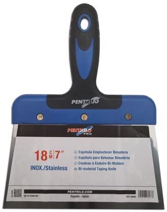 PENTRILO - ESPATULA EMPLASTECER INOX MANGO BIMATERIAL - 180 MM