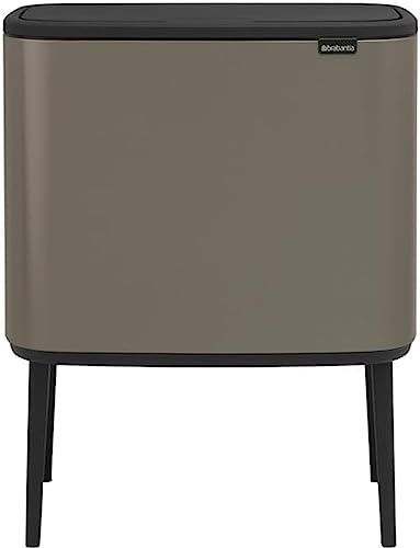 Brabantia Bo Touch Bin - 36L Inner Bucket (Platinum) Waste Kitchen Bin - Soft-touch