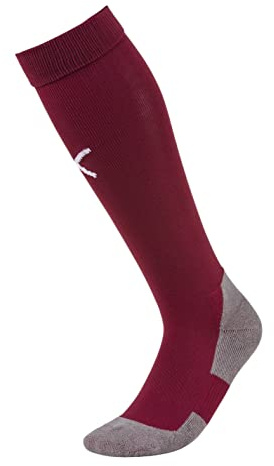 PUMA herr Fotboll Strumpor Team Liga Socks Core, Cordovan-Puma White, 4