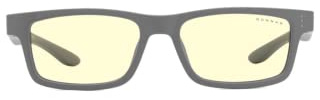 Gunnar Gafas para Videojuegos y Ordenador | Cruz Kids Large (age 4-8), Color de Montura: Grey, Tente de Lentes: Ámbar (Bloques 65% de Luz Azul y 100% de UV) | con filtro de Luz Azul | Lente Patentada