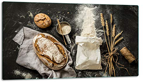 TMK ArtDeko – Schneidebrett Glas – Glasschneidebrett für die Küche 52x30 cm – Robust, Hygienisch & Rutschfest – Glas Schneidebrett – Zusätzliche Arbeitsfläche – Vielseitige Nutzung