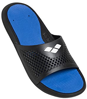 ARENA Bruno Unisex Badeschuhe Herren und Damen, Badelatschen für Schwimmbad und Strand, Badeschlappen mit Ablauflöchern und Ausgezeichneter Haftung auf Nassen Oberflächen