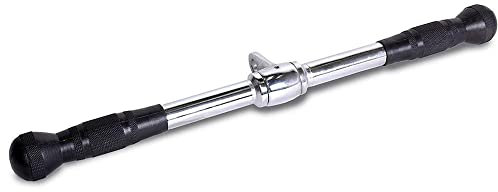 GYM MASTER Revolving Straight Bar Cable Attachment Handle with a Textured Grip