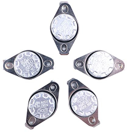 DollaTek 5-Pack KSD301 Interruttore di controllo termico termostato 50 gradi centigradi 250 V 10 A Interruttore di temperatura termostato normalmente chiuso NC