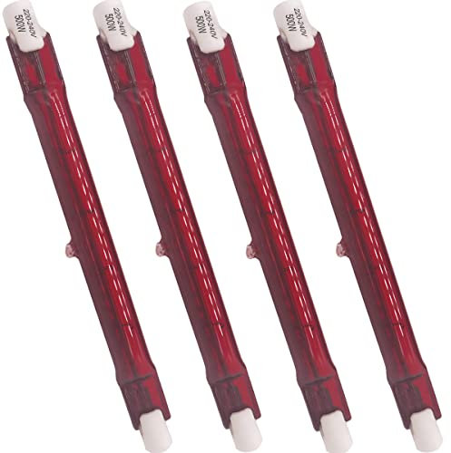 EatPitaya 500W R7S Ruby Heater Bulb, Patio Heater Lamp Heat Blub for Heatmaster R7 Heater, Heatmaster U3 Heating Bulb,240V 118mm, 4 PCS