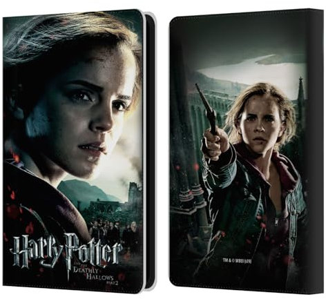 Head Case Designs Offizielle Harry Potter Hermione Granger Deathly Hallows VIII Leder-Wallet-Hülle Kompatibel mit Kindle Paperwhite 5 (2021)