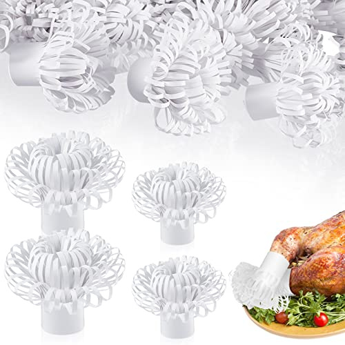 Dianelhall 30 Pcs Paper Frills for Pork Chops Chicken Legs Meat, 2 Sizes