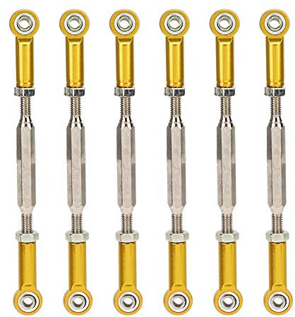 6 unids 88mm aleación de aluminio ajustable barras de empuje tensor varilla de acoplamiento accesorios para modelos de coche RC