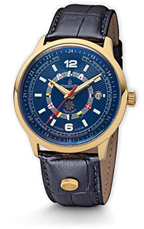 Kronsegler Neptun II Automatikuhr Gold-blau