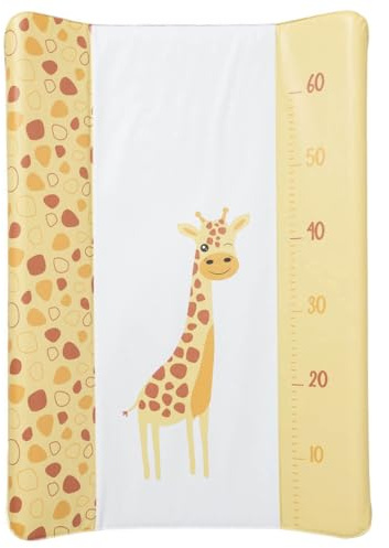 Babycalin - Wickelauflage Baby Standard Premium Giraffe – Dicke Wickelauflage 50 x 70 cm – Maximaler Komfort – erhöhte Ränder – wasserdichte Matratze mit Messlatte für Baby-Wickeltisch – 0 bis 11 kg