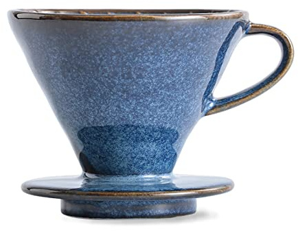 Aroplor Ceramic Coffee Dripper Filter 60Angle Tapered Hand Brew Pour Over Coffee Maker Set Reusable Porcelain Portable For Home Baristas