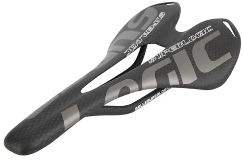 Agatige MTB Bike Saddle,Bike Carbon Saddle Matt,Full Carbon Fiber Bicycle Saddle Lightweight Shockproof Breathable Bike Seat Cushion Bicycle Hollow Saddle for Mountain Biking Road Cycling