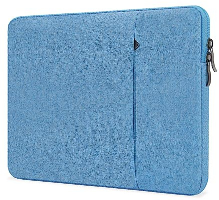 ProElife Laptop-hülle für MacBook Air 15 Zoll M5 M4, wasserabweisend Tasche | hellblau, Reise-Tragetasche, Kompakte Schutzhülle, Velours-Innenfutter, Extra Zubehörtasche, Stoßfest, Doppelreißverschluss
