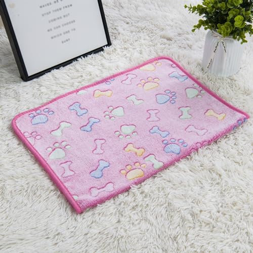 Hundedecken Waschbar Katzendecke Flauschige Weiche Fleecedecke Für Kleine Mittlere Hunde Katzen (Color : Claw 1-pink, Size : 76 * 52cm/29 * 20in)