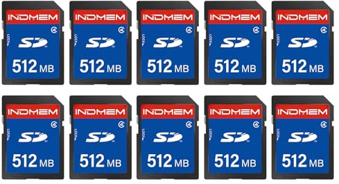 INDMEM - Schede di memoria SD MLC per fotocamere digitali, 512 MB | Scheda standard Secure Digital (SD), chip MLC, classe 4, compatibile con fotocamere