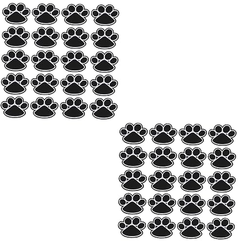 ABOOFAN 40stücke Hundepfoten Muster Aufnäher Bestickte Sticker Aufbügeln Und Aufnähen Für Kleidung Taschen Und Accessoires