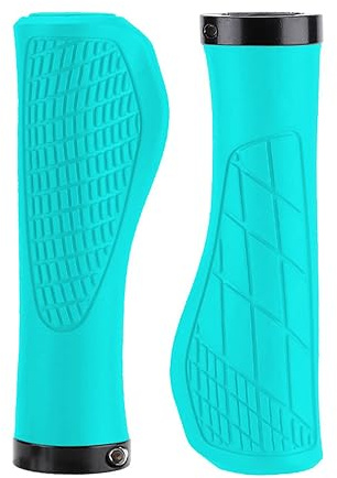 WANGBINGXING Fahrradgriffe 1 Paar Fahrradlenkergriffe, stoßfeste Mountainbike-MTB-Fahrradgriffe, rutschfeste, abschließbare Griffe, Gummi-MTB-Fahrradgriffe MTB Griffe(Type A Mint Green)