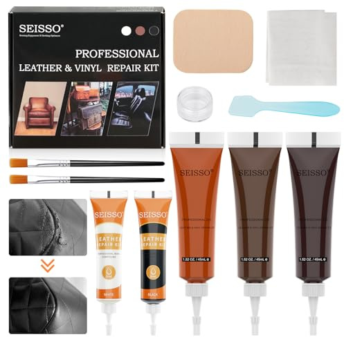 SEISSO Cuero Liquido Reparado, Juego de ReparacióN de Cuero, para Reparar SofáS, Accesorios de para AutomóViles, Zapatos y Carteras (Cinco colores)