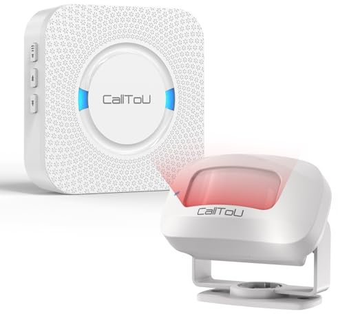 CallToU Wireless motion sensor alarm Home Security motion sensor System 300FT Range Weatherproof Door sensor door alarm presence sensor for Home Shop & Elderly Safety