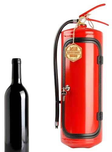 BommFu Neuartiger Feuerlöscher | Feuerlöscher Minibar Weinschrank | Metal Aufbewahrungsboxen | Wein Aufbewahrungsboxen - Neuheit Feuerlöscher Minibar Für Liebenden Feuerwehrmann