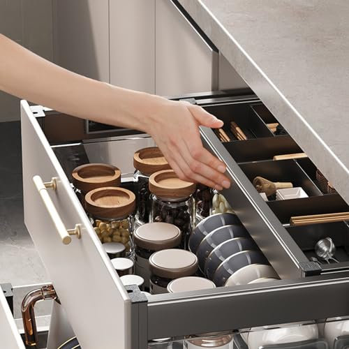 Heavy Duty Pull Out Dispensa Mensole Cassetto nizer per mobili da cucina e bagno sotto il lavandino Soluzione di archiviazione con installazione fissa Home nization Essential