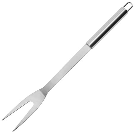 Edelstahl BBQ Serviergrill Fleischgabel 13, Small tube handle | Robuste Grillgabel aus Edelstahl, 13-Zoll Kochgabel, Braten, Grillen, Geflügel und Truthahn, Servieren vom