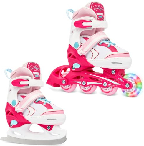 RAVEN 2in1 Schlittschuhe Inline Skates Inliner für Kinder Mädchen verstellbar Geburtstag Geschenk