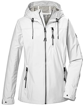 G.I.G.A. DX damskaljacka/utomhusjacka med huva GS 74 WMN SFTSHLL JCKT, trasig vit, 42, 43052-000