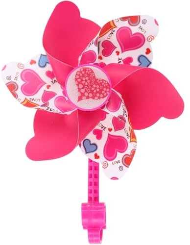 BESPORTBLE Windrad für Kinderfahrrad, Kinderfahrrad Windmühle, Bike Windrad Windmühle, Rosa Kinder Fahrradlenker Dekoration für Fahrräder, Roller, Laufräder, Kinderwagen