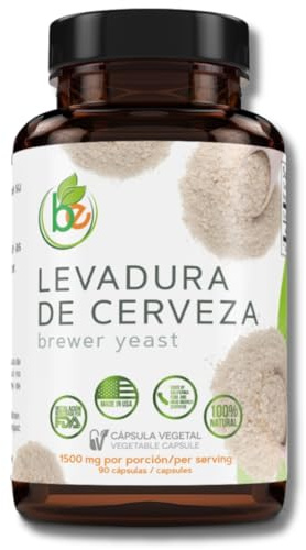 Levadura De Cerveza (Brewer’s Yeast Capsules) – 1500 mg Per Serving, 90 Veggie Caps – 100% Natural, Made in USA – Nutrient-Rich Superfood for Digestive & Immune Support | Dietary Supplement