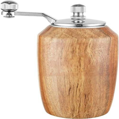 TOTIKI Moulin Poivre Moulin À Poivre en Bois avec Manivelle, Moulin À Poivre À Main avec Noyau en Céramique, Rechargeable Sel Et Poivres(1pcs)