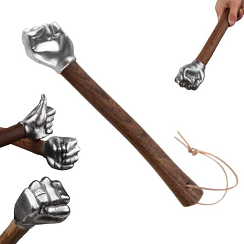 Stainless Steel Fist Shape Hammer, Decorative Fist Hammer, Suitable Hand Tools Hardware Tool, for Home Car Outdoor Camping Rose Wooden Handle Craft Hammers Decorative Ornament