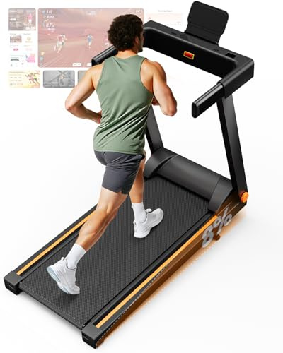 Lacuffy Treadmills for Home Foldable, Folding Treadmill for Heavy People
