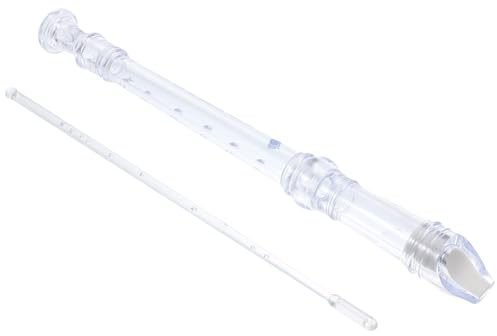UTHCLO 8-loch Blockflöte G-dur aus Abs Kunststoff Anfängerinstrument mit Präziser Deutscher Griffweise Langlebig Leicht zu Reinigen Transparent