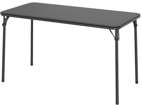GarveeMore Mesa Catering Plegable Portátil Rectangular, Carga Máxima 159 kg, para Camping y Eventos Exteriores e Interiores, 120×51×71 cm, Negro