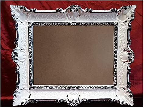Lnxp ANTIK BAROCK BILDERRAHMEN in der Farbe Weiß/Schwarz Dualcolor 56x46cm RECHTECKIG REPRO Bilder für 30x40cm oder 40x30 cm BAROCKRAHMEN BILDER 50R