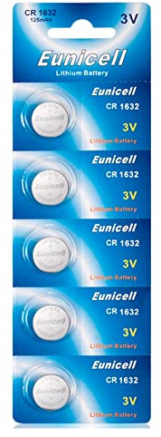 Pkcell - Lot de 5 Piles Bouton Lithium CR1632