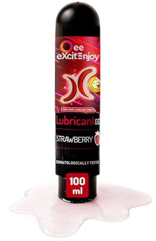 Excite Gel Lubricante Íntimo con Acido Hialurónico y Aroma a Fresa. Lubricante a base de agua Vegano, Sin Parabenos, Apto para Piel Sensible | 100ml