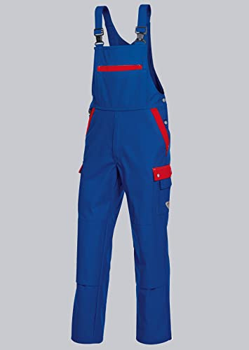 BP 1844 720 Herren Latzhose gemacht aus verstärkter Baumwolle Königsblau/Rot, Größe 70