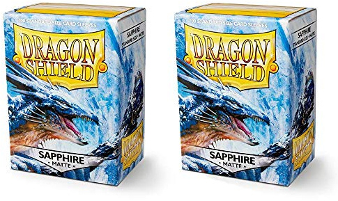 Unbekannt Dragon Shield Matte, Sapphire Kartenfolien Kartenhüllen Sleeves - für Sammelkarten wie Pokemon Magic - Standardgröße